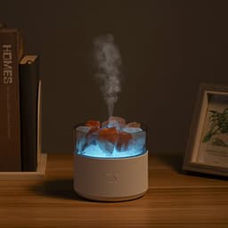 image-Cool-Mist Impeller Air Humidifier Crystal Salt Aroma Diffuser Incense Machine Fogger Essential Oil Lamp Difusor Ambient Light