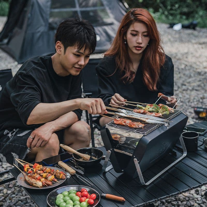 image-Outdoor Barbecue Grill Household Small Folding