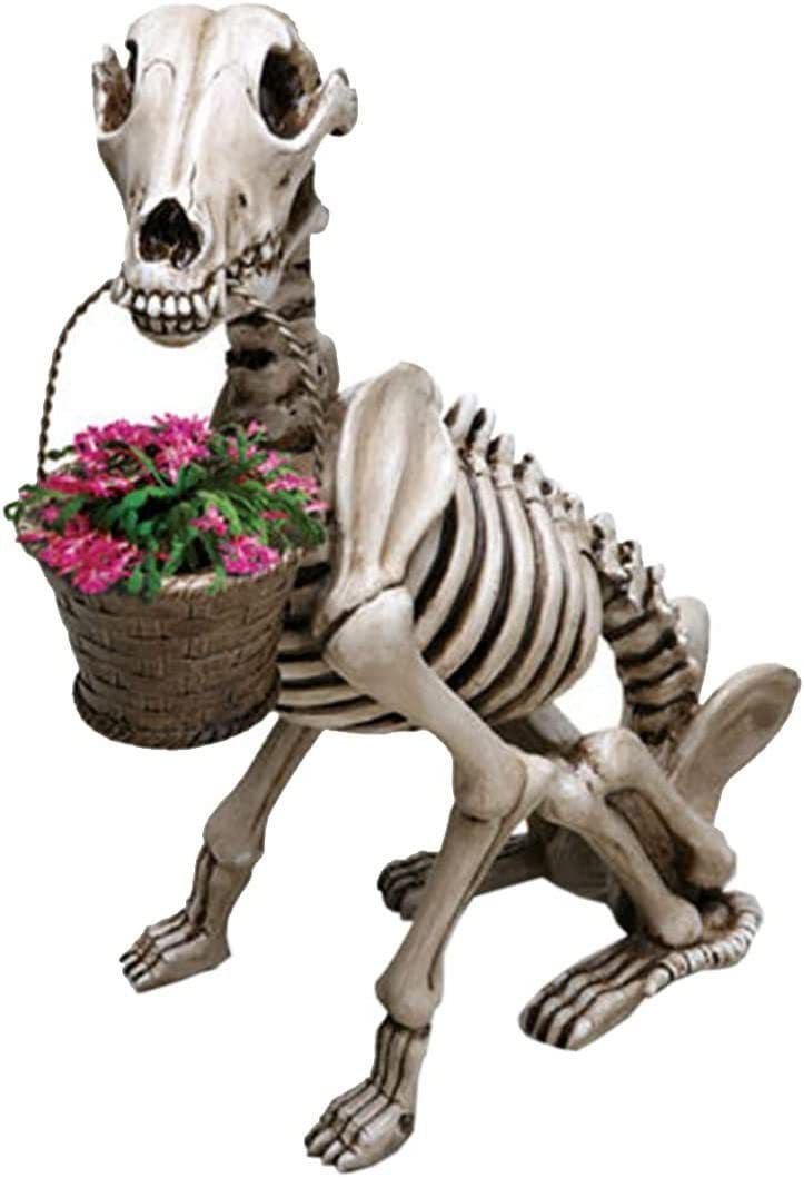 image-Skull Men And Women Skeleton Resin Decorations Halloween Gardening Decoration