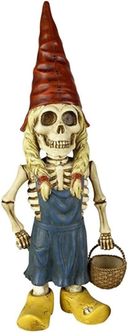 image-Skull Men And Women Skeleton Resin Decorations Halloween Gardening Decoration