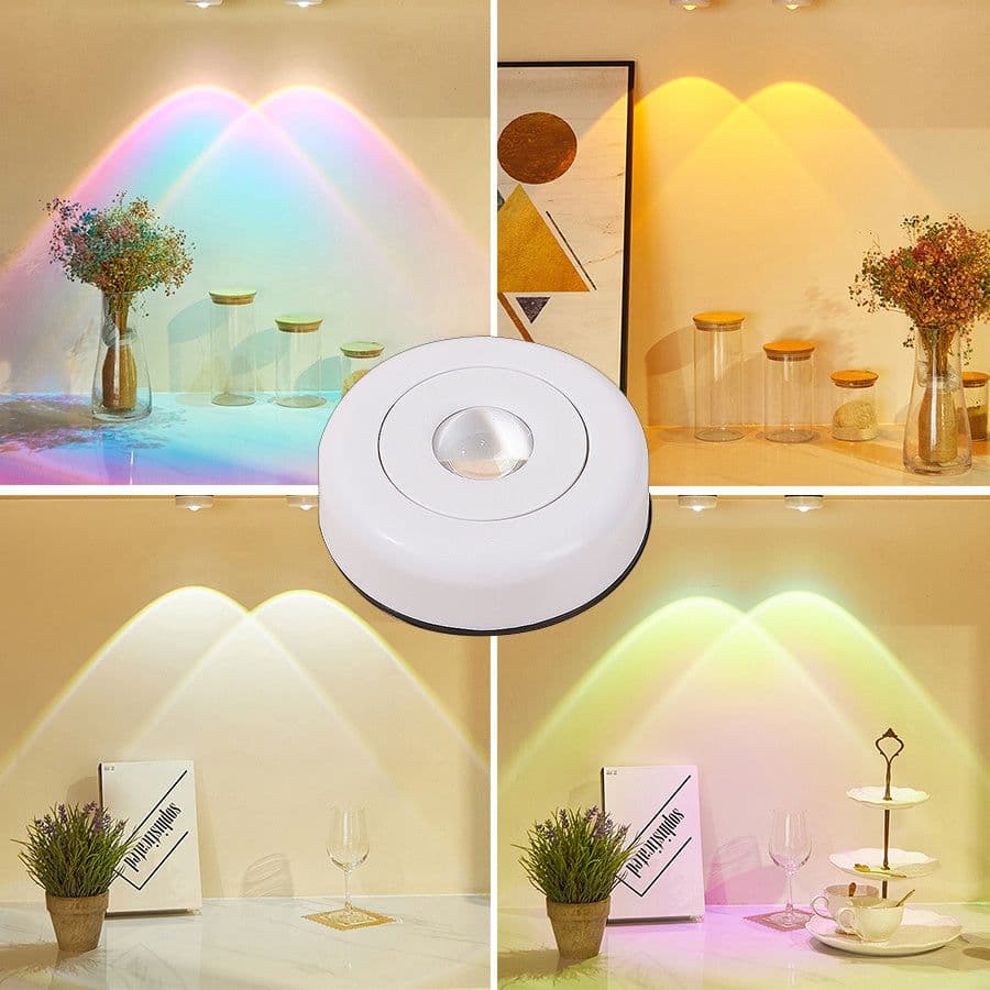 image-Led Lights Wireless Closet Kitchen Lights Under Furniture Battery Powered Sunset Nightlight Wall Lamp Bedroom Decoration Cabinet