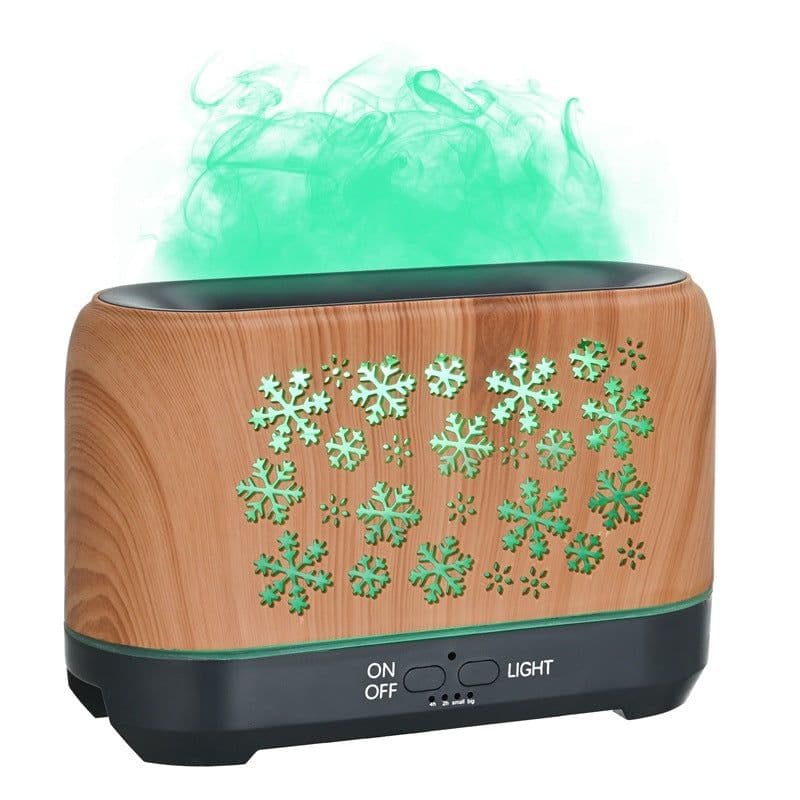 image-Christmas Snowflake Pattern Humidifier Household Colorful Aromatherapy Humidifier Atmosphere Colorful Diffuser