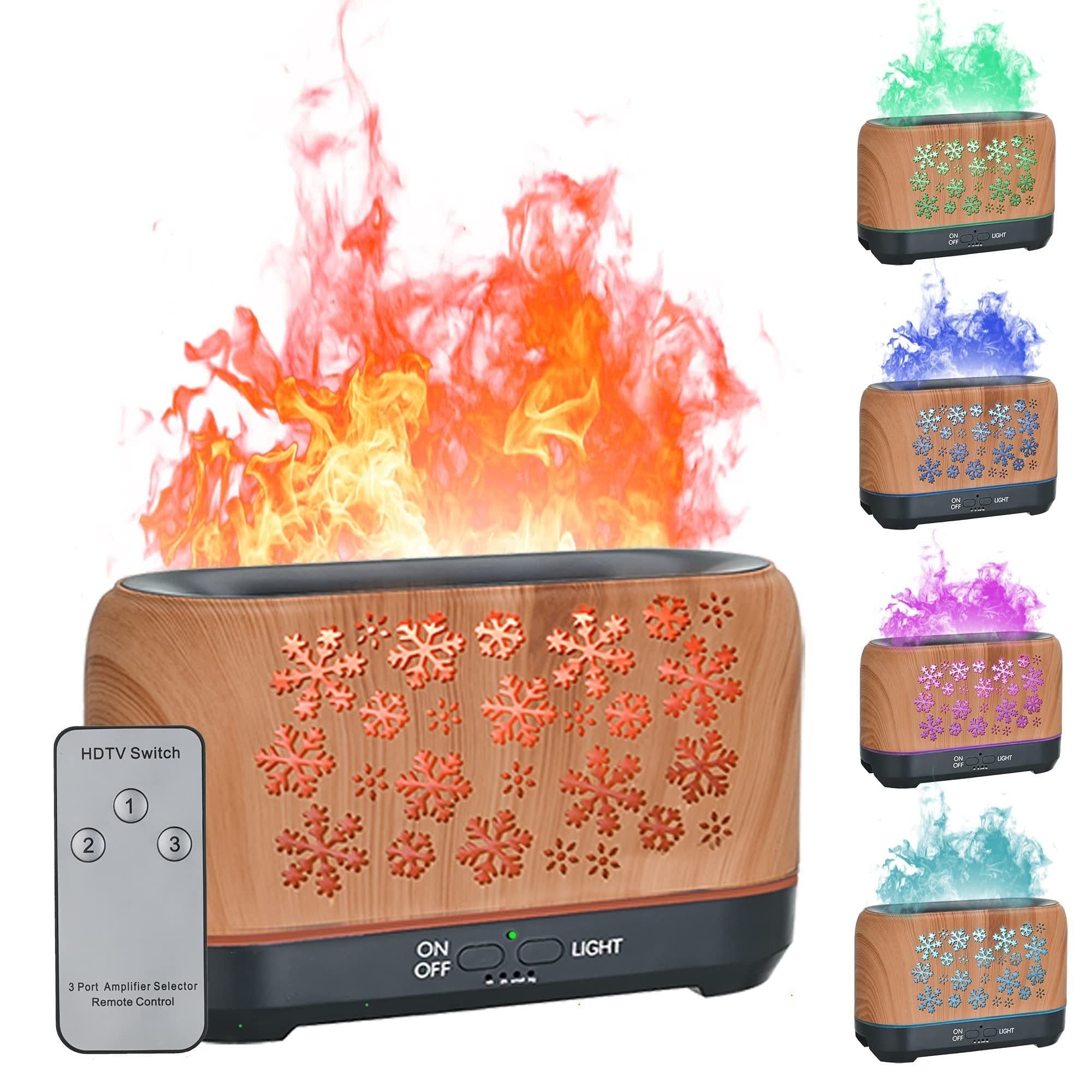 image-Christmas Snowflake Pattern Humidifier Household Colorful Aromatherapy Humidifier Atmosphere Colorful Diffuser