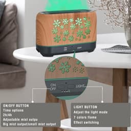 image-Christmas Snowflake Pattern Humidifier Household Colorful Aromatherapy Humidifier Atmosphere Colorful Diffuser