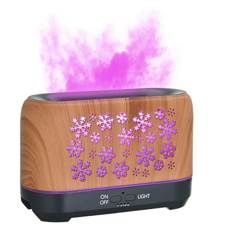 image-Christmas Snowflake Pattern Humidifier Household Colorful Aromatherapy Humidifier Atmosphere Colorful Diffuser