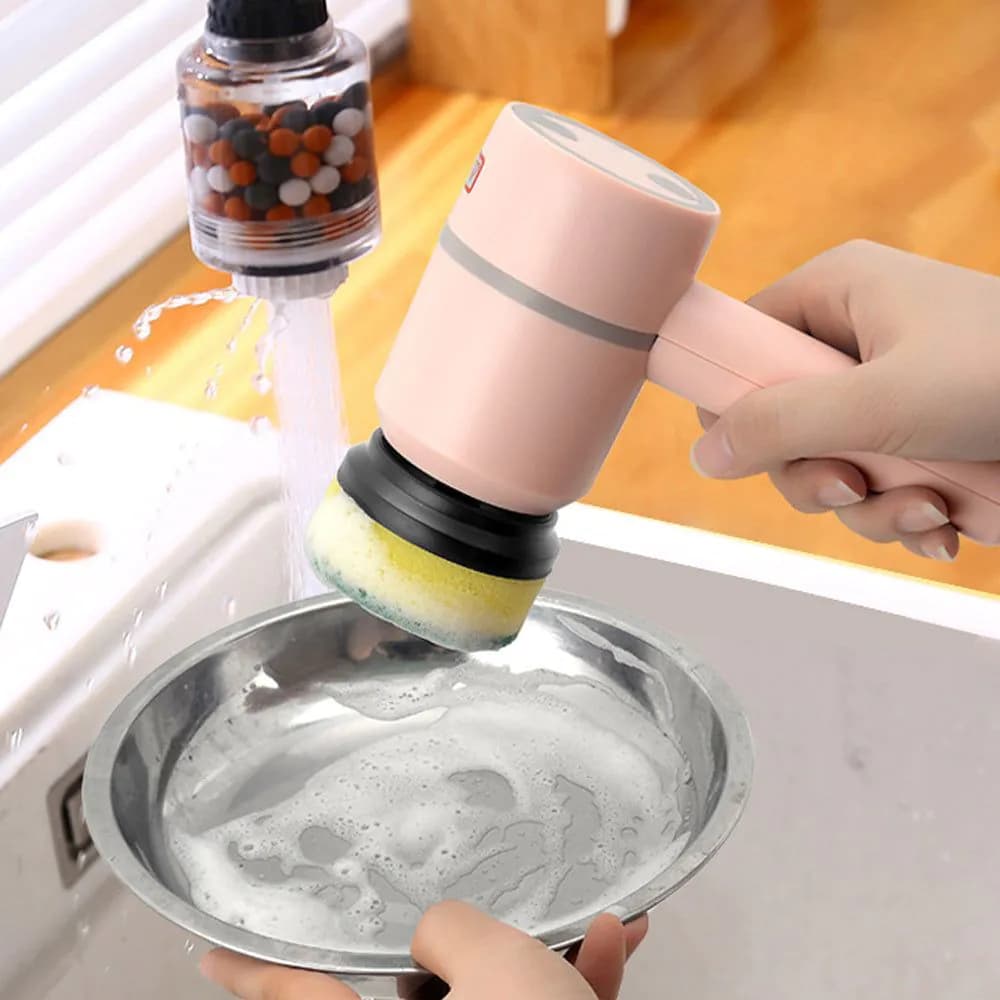 image-Electric Cleaning Brush Dishwashing Brush Automatic Wireless USB Rechargeable Professional Kitchen Bathtub Tile Cleaning Brushes