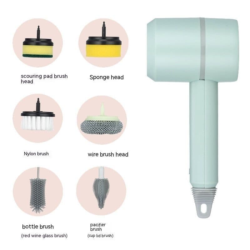image-Electric Cleaning Brush Dishwashing Brush Automatic Wireless USB Rechargeable Professional Kitchen Bathtub Tile Cleaning Brushes