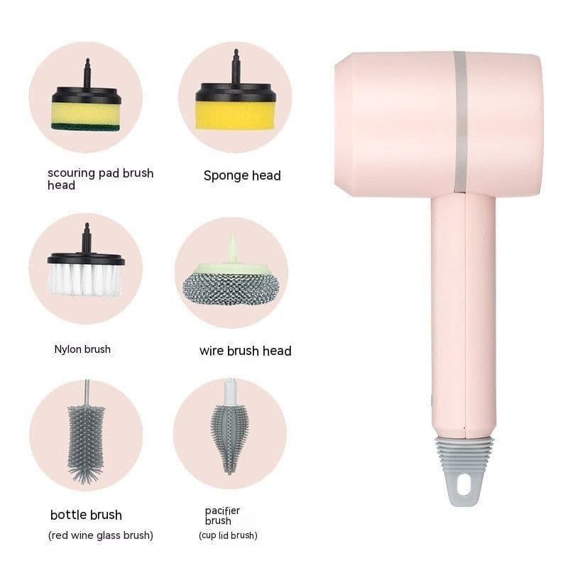image-Electric Cleaning Brush Dishwashing Brush Automatic Wireless USB Rechargeable Professional Kitchen Bathtub Tile Cleaning Brushes