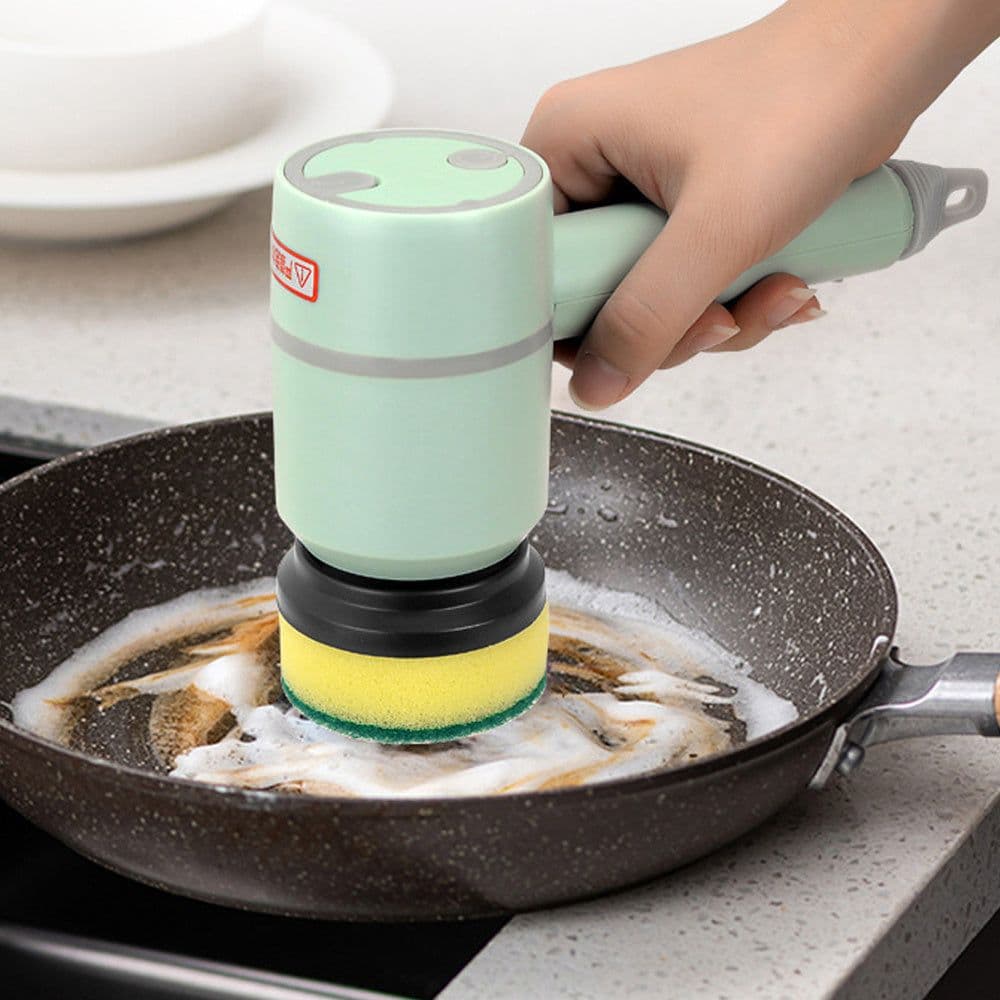 image-Electric Cleaning Brush Dishwashing Brush Automatic Wireless USB Rechargeable Professional Kitchen Bathtub Tile Cleaning Brushes