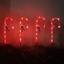 image-Solar Christmas Lights Candy Cane Lights Courtyard Outdoor Waterproof Led Garden Villa Holiday Decoration Lawn Lights