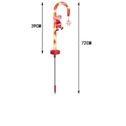 image-Solar Christmas Lights Candy Cane Lights Courtyard Outdoor Waterproof Led Garden Villa Holiday Decoration Lawn Lights