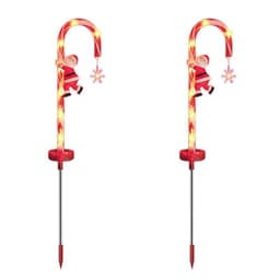 image-Solar Christmas Lights Candy Cane Lights Courtyard Outdoor Waterproof Led Garden Villa Holiday Decoration Lawn Lights