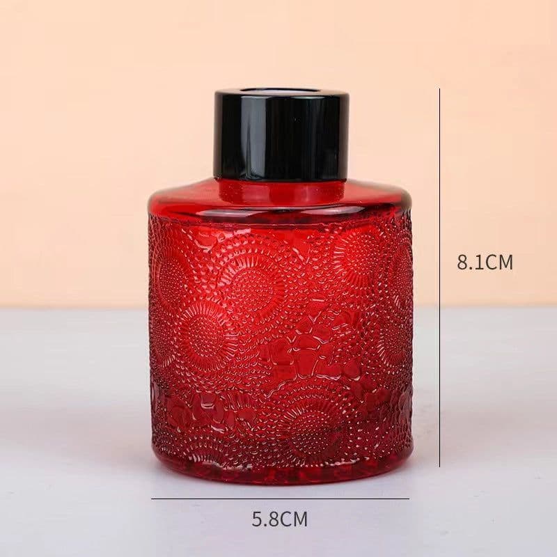 image-100ml Glass Fragrance Bottle Carved