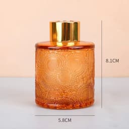 image-100ml Glass Fragrance Bottle Carved