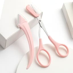 image-Eyebrow Trimming Knife With Comb Curved Moon Small Beauty Supplies Gadgets