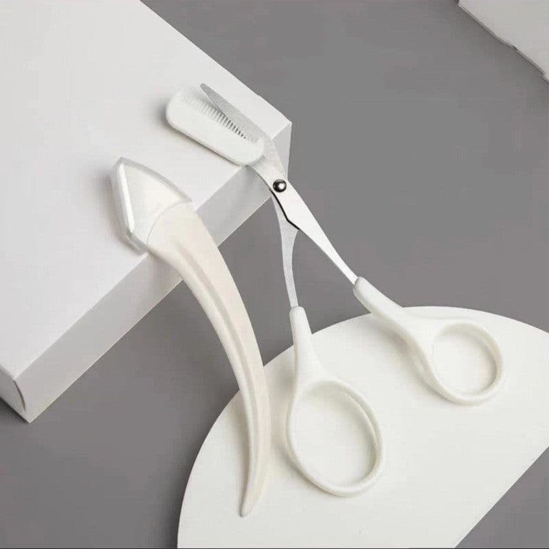 image-Eyebrow Trimming Knife With Comb Curved Moon Small Beauty Supplies Gadgets