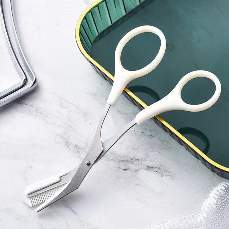 image-Eyebrow Trimming Knife With Comb Curved Moon Small Beauty Supplies Gadgets