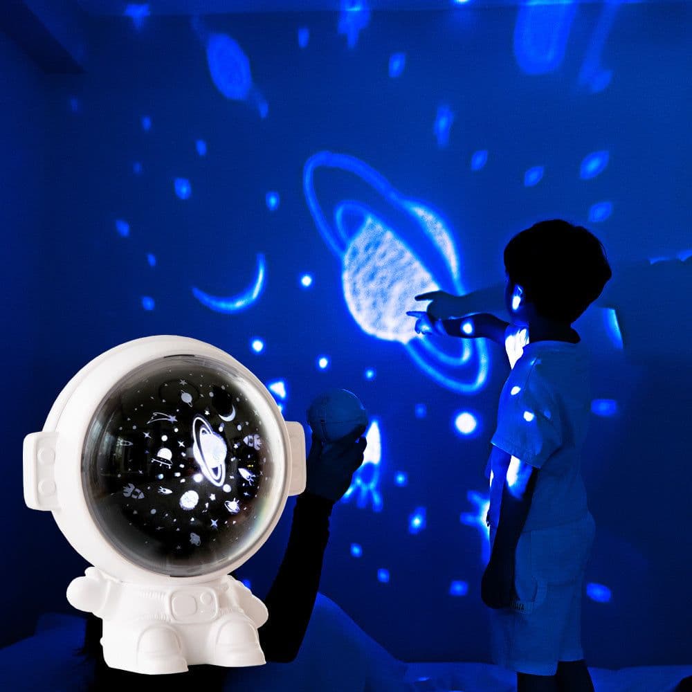 image-Galaxy Star Projector Starry Sky Night Light Astronaut Lamp Room Decr Gift Child Kids Baby Christmas Spaceman Projection