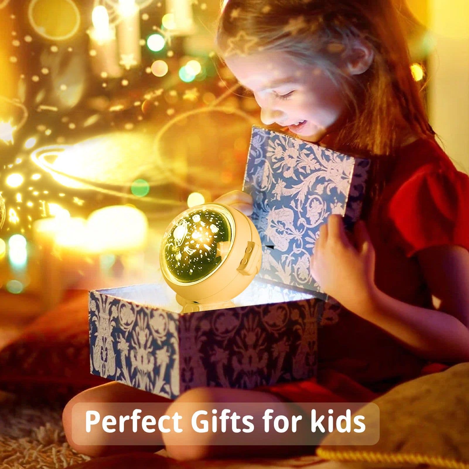 image-Galaxy Star Projector Starry Sky Night Light Astronaut Lamp Room Decr Gift Child Kids Baby Christmas Spaceman Projection