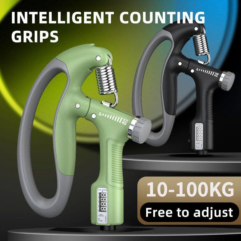 image-Smart Counting Grip 10-100KG Grip Free Adjustment Professional Hand Training Arm Muscle Training Fitness Equipment Fitness Tools Gym
