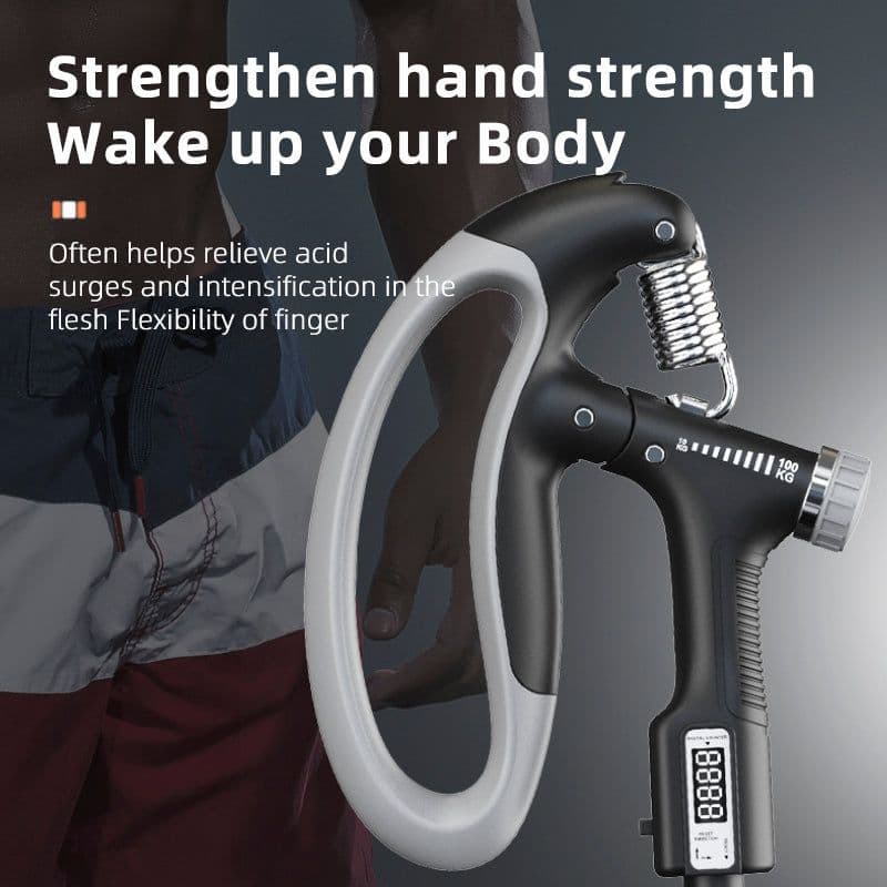 image-Smart Counting Grip 10-100KG Grip Free Adjustment Professional Hand Training Arm Muscle Training Fitness Equipment Fitness Tools Gym
