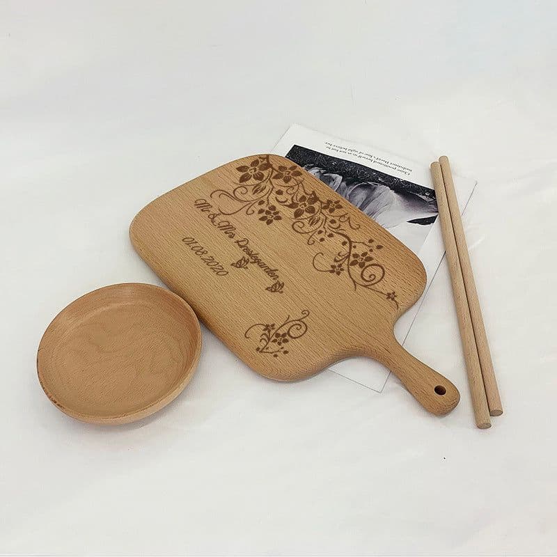image-Custom Engraved Cutting Board Wedding Gift Housewarming Personalized Engraved Cutting Board