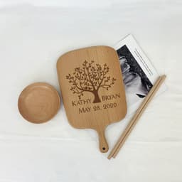 image-Custom Engraved Cutting Board Wedding Gift Housewarming Personalized Engraved Cutting Board