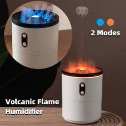 image-Volcanic Flame Aroma Essential Oil Diffuser USB Portable Jellyfish Air Humidifier Night Light Lamp Fragrance Humidifier