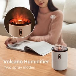 image-Volcanic Flame Aroma Essential Oil Diffuser USB Portable Jellyfish Air Humidifier Night Light Lamp Fragrance Humidifier