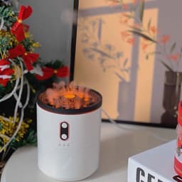 image-Volcanic Flame Aroma Essential Oil Diffuser USB Portable Jellyfish Air Humidifier Night Light Lamp Fragrance Humidifier