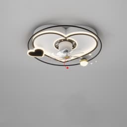 image-Modern Luxury Bedroom, Living Room Shaking Head Ceiling Fan Lamp