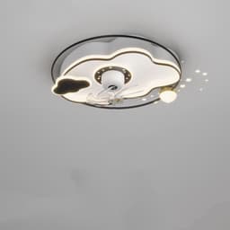 image-Modern Luxury Bedroom, Living Room Shaking Head Ceiling Fan Lamp