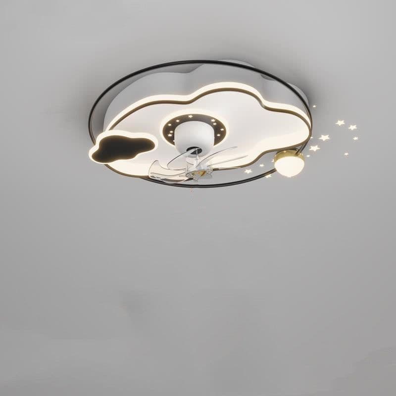image-Modern Luxury Bedroom, Living Room Shaking Head Ceiling Fan Lamp