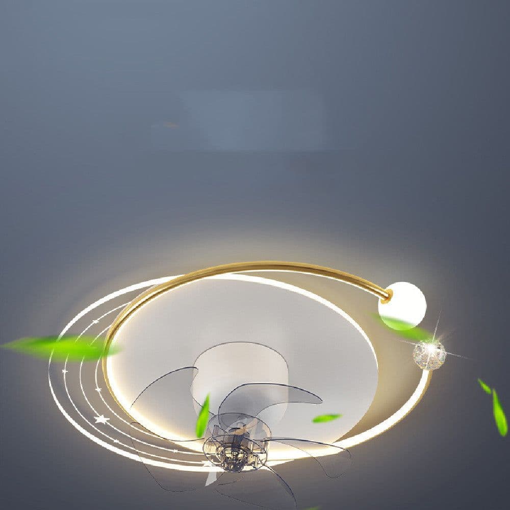image-Modern Simple Bedroom Ceiling Fan Lamp