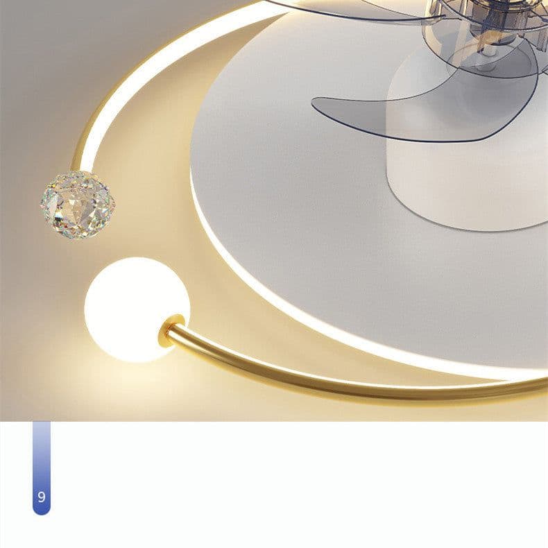 image-Modern Simple Bedroom Ceiling Fan Lamp