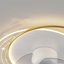 image-Modern Simple Bedroom Ceiling Fan Lamp