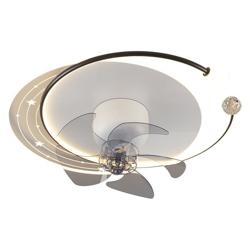image-Modern Simple Bedroom Ceiling Fan Lamp