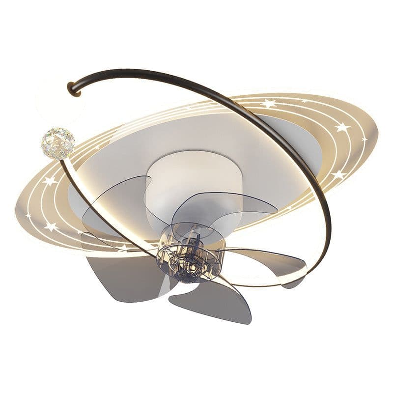 image-Modern Simple Bedroom Ceiling Fan Lamp