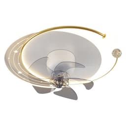 image-Modern Simple Bedroom Ceiling Fan Lamp