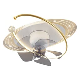image-Modern Simple Bedroom Ceiling Fan Lamp