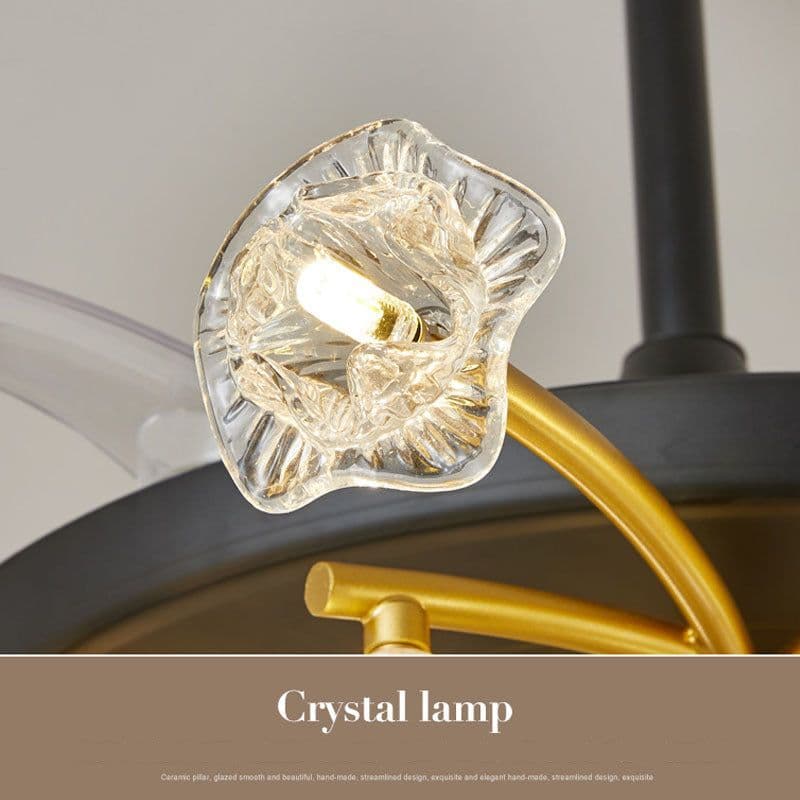 image-Modern Simple Bedroom Ceiling Fan Lamp