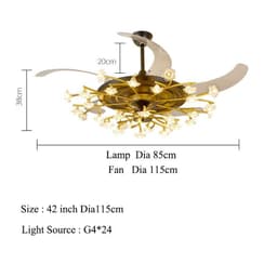 image-Modern Simple Bedroom Ceiling Fan Lamp