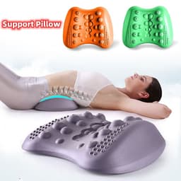 image-Lumbar Support Pillow For Lower Back Pain Relief Lower Back Stretcher Massager For Chronic Lumbar Pain Relief & Herniated Disc