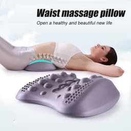 image-Lumbar Support Pillow For Lower Back Pain Relief Lower Back Stretcher Massager For Chronic Lumbar Pain Relief & Herniated Disc