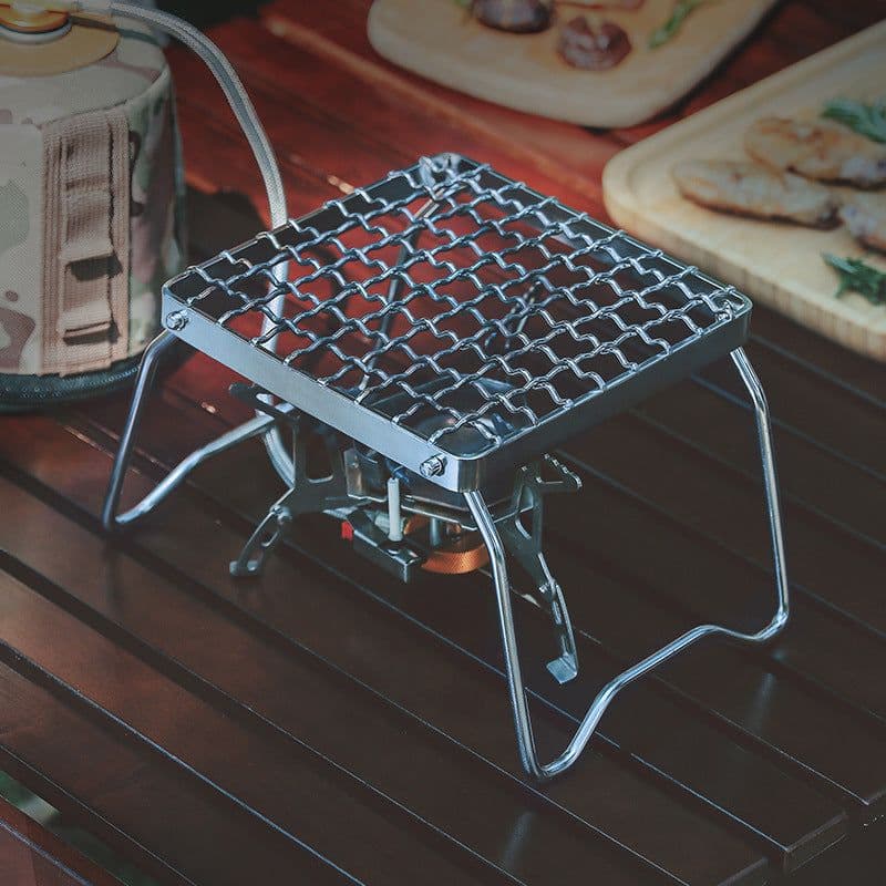 image-Outdoor Picnic With Folding Barbecue Grill