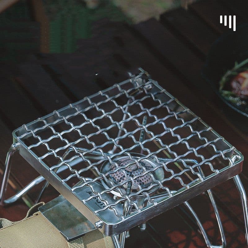 image-Outdoor Picnic With Folding Barbecue Grill