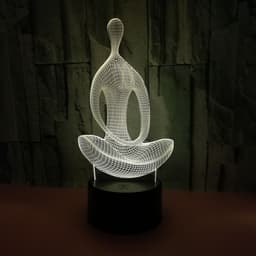 image-Yoga Meditator Colorful Touch 3D Stereo Small Night Lamp