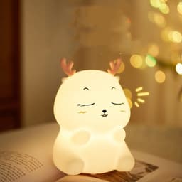 image-Deer Silicone Pat Lamp Nursing Seven-color Night Light