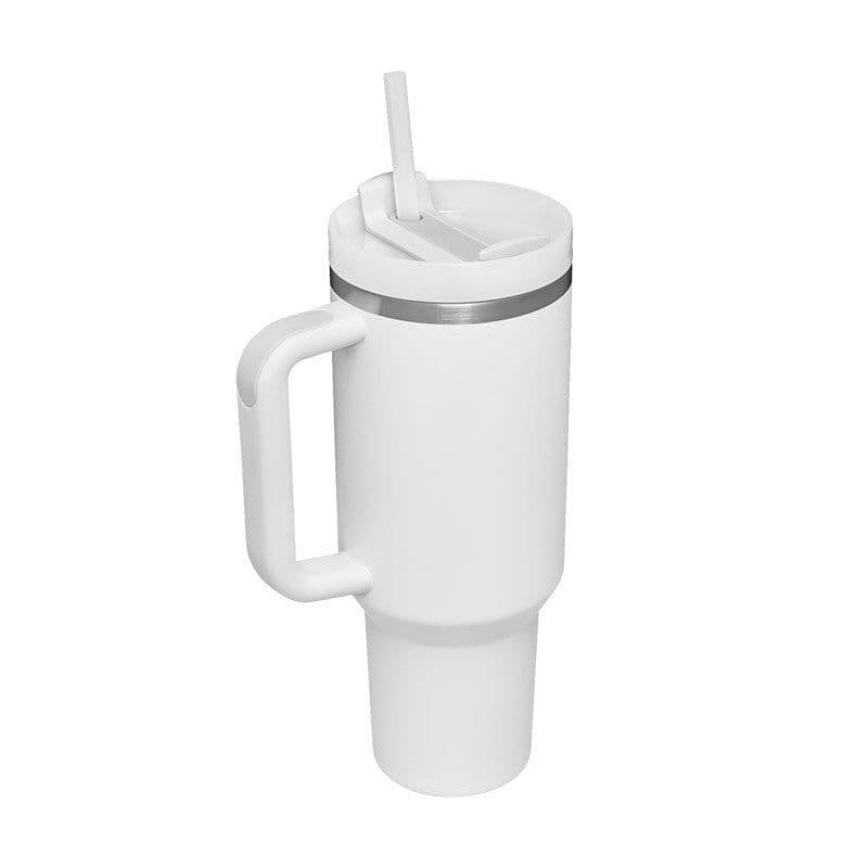 image-40 Oz Tumbler With Handle Straw Insulated, Stainless Steel Spill Proof Vacuum Coffee Cup Tumbler With Lid Tapered Mug Gifts For Valentine Lover Suitable For Car Gym Office Travel