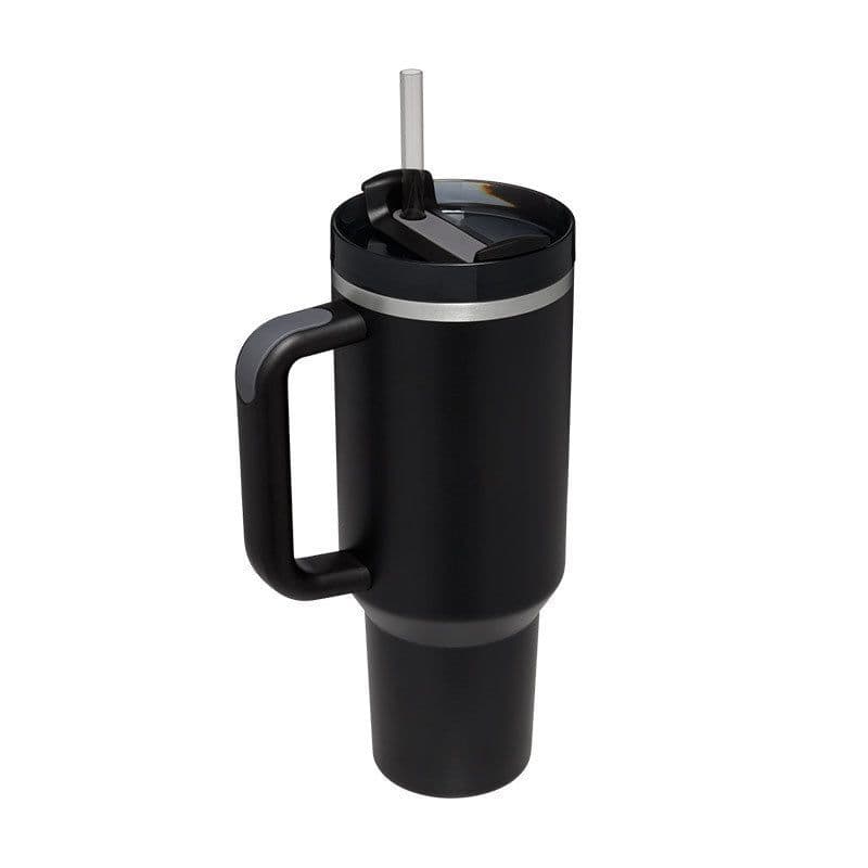image-40 Oz Tumbler With Handle Straw Insulated, Stainless Steel Spill Proof Vacuum Coffee Cup Tumbler With Lid Tapered Mug Gifts For Valentine Lover Suitable For Car Gym Office Travel